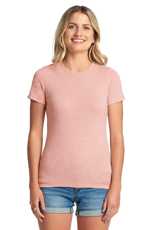 Cozy Fitting Next Level Womens Jersey Short Sleeve Crewneck T-Shirt - Desert Pink