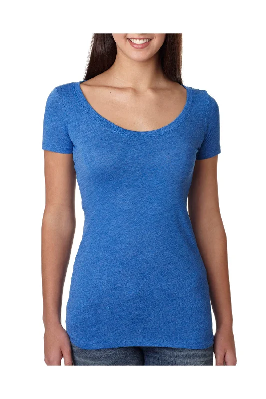 Body Design Next Level Womens Jersey Short Sleeve Scoop Neck T-Shirt - Vintage Royal Blue - Closeout Body Design Next Level Womens Jersey Short Sleeve Scoop Neck T-Shirt - Vintage Royal Blue - Closeout