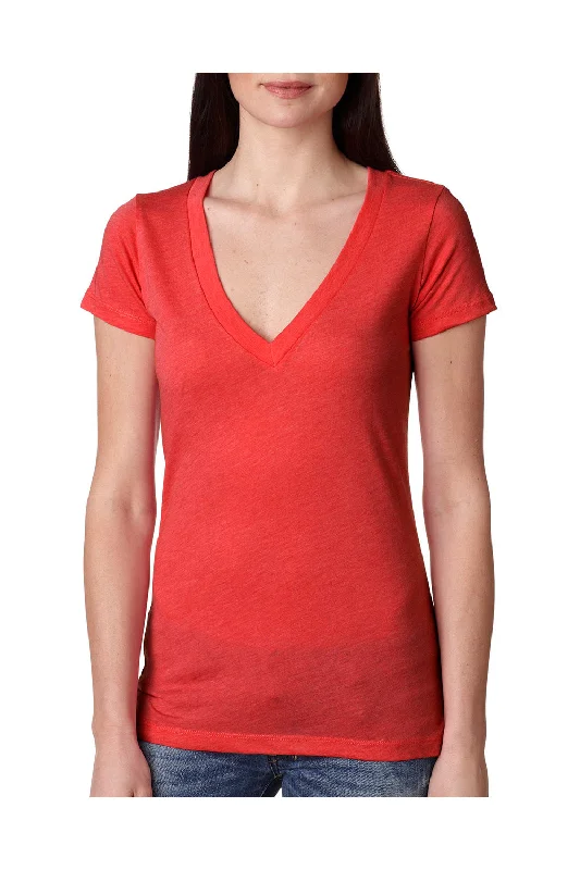 End Of The Year Next Level Womens Jersey Short Sleeve V-Neck T-Shirt - Vintage Red - Closeout End Of The Year Next Level Womens Jersey Short Sleeve V-Neck T-Shirt - Vintage Red - Closeout