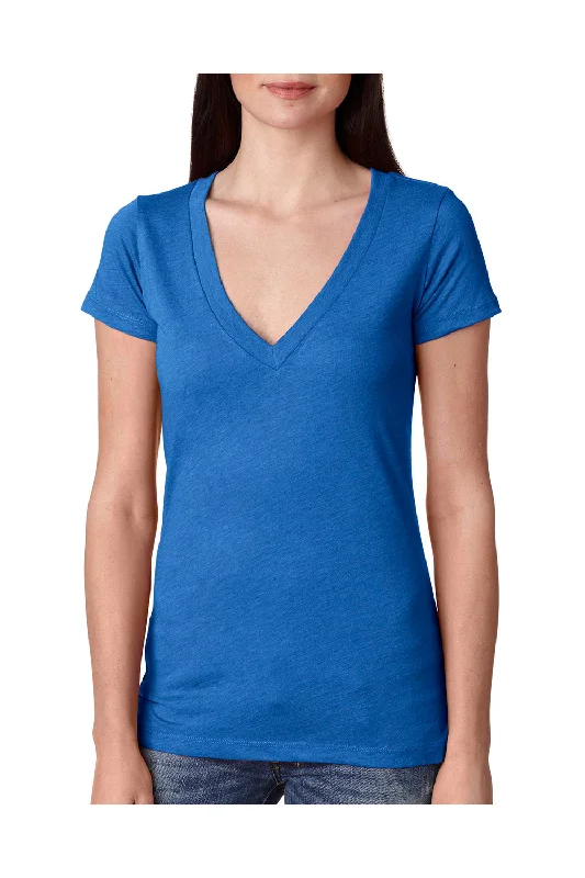 Cute Design Next Level Womens Jersey Short Sleeve V-Neck T-Shirt - Vintage Royal Blue - Closeout Cute Design Next Level Womens Jersey Short Sleeve V-Neck T-Shirt - Vintage Royal Blue - Closeout