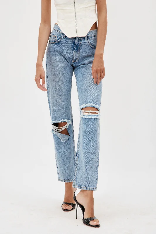 Daily Comfort Sara Ripped Blue Jean