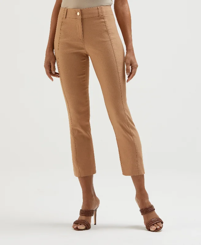 Loose Fit Satin Luxe Straight Leg Crop Pant