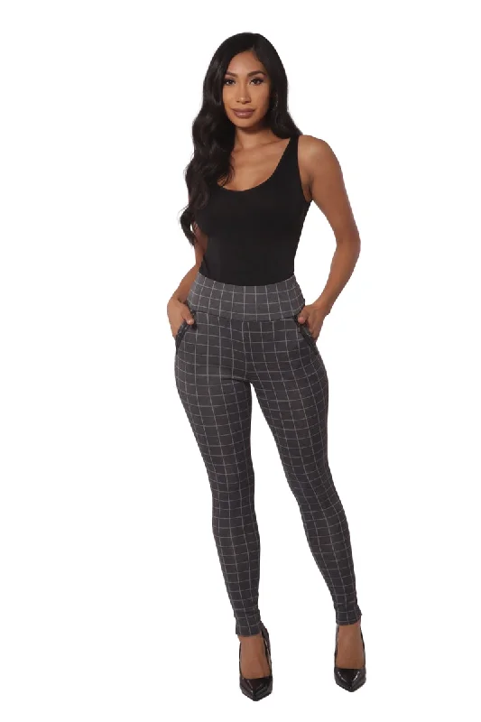 Breezy Outfits Sculpting Skinny Pants with Zipper Pockets