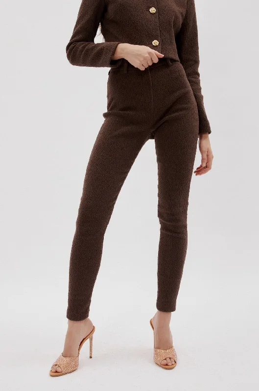 Spiritual Vitality Skinny Brown Tailored Trousers