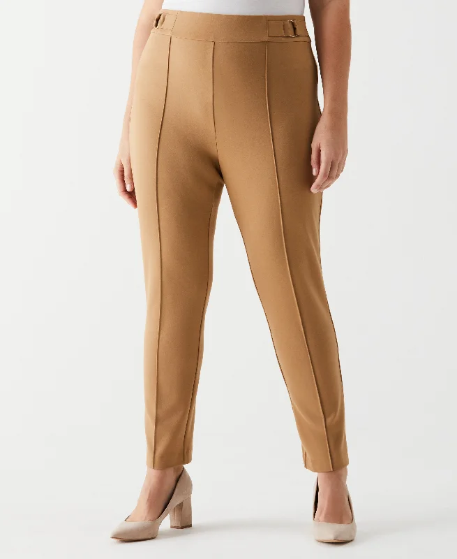Relaxed Fits Plus Size Slim Leg Ankle Pant with Hardware