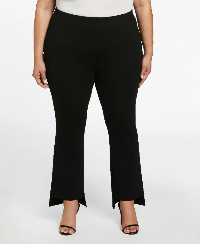 Breezy Outfits Plus Size Step Hem Ponte Knit Pull-On Pant