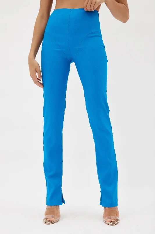 Knowledge And Elegance Straight Blue Leggings