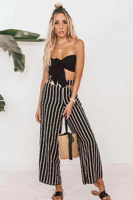 Urban Sense Striped Culotte Pants