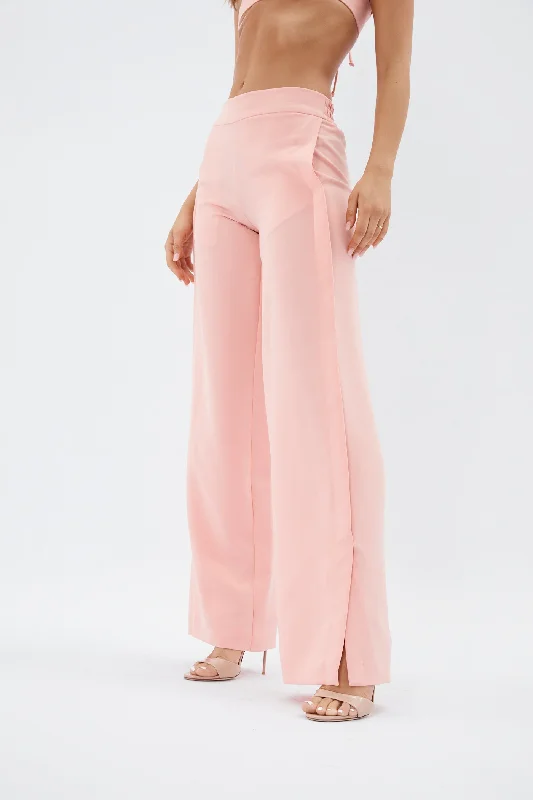 Bottom And Versatile Tailored Mannish Carnation Trousers