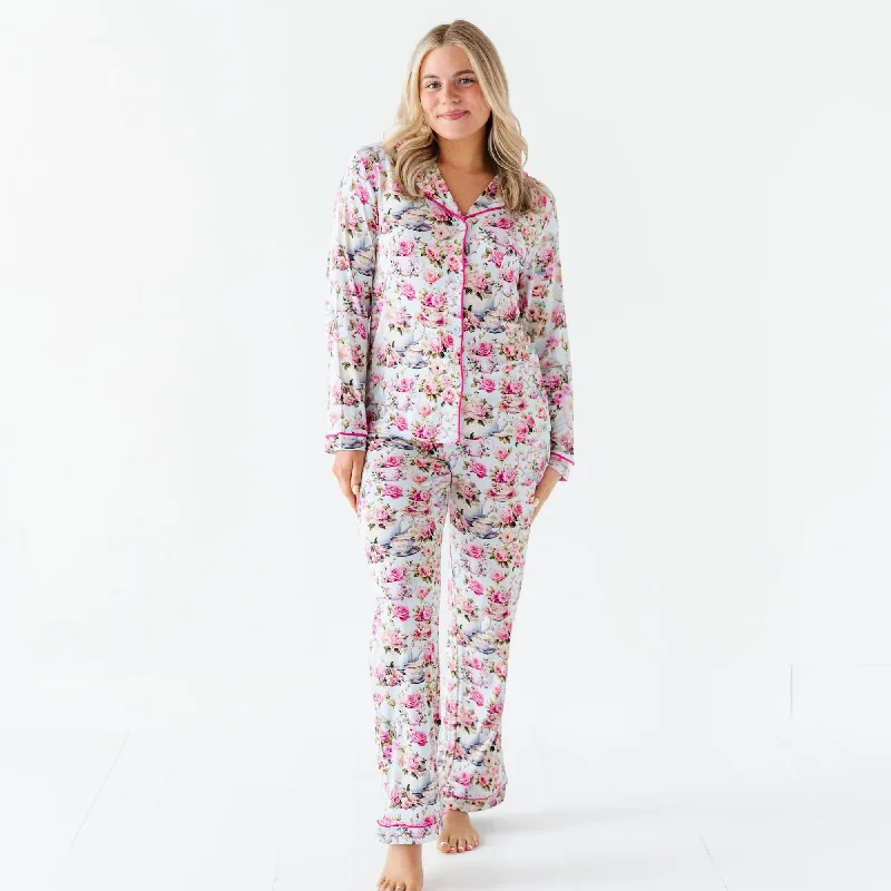 Fashion Comfort Tea-rific Women's Collar Shirt & Pants Set