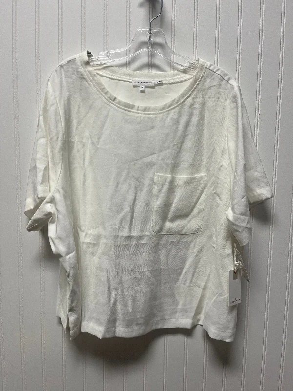 Stylish Comfort Top Short Sleeve Basic By Good American In White, Size: 2x