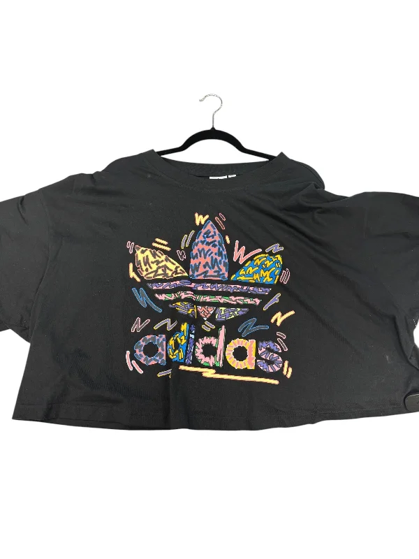 Trendy Items Top Short Sleeve By Adidas In Black, Size: 4x