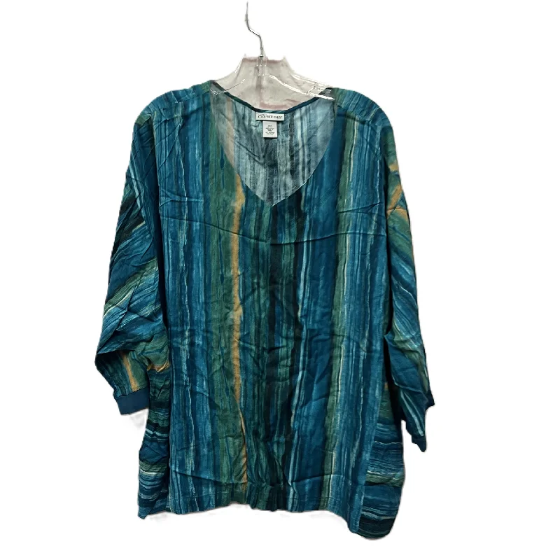 High-quality Design Top Short Sleeve By Catherines In Blue, Size: 3x