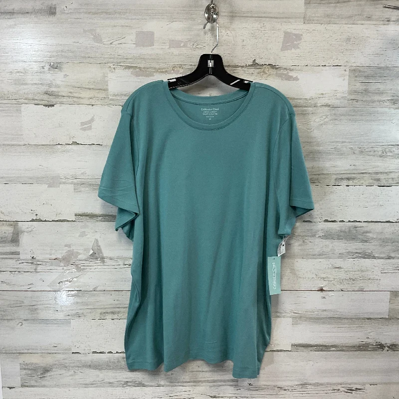Casual And Casual Top Short Sleeve By Coldwater Creek In Blue, Size: 3x