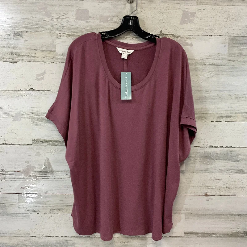 Fresh And Natural Top Short Sleeve By Coldwater Creek In Purple, Size: 3x