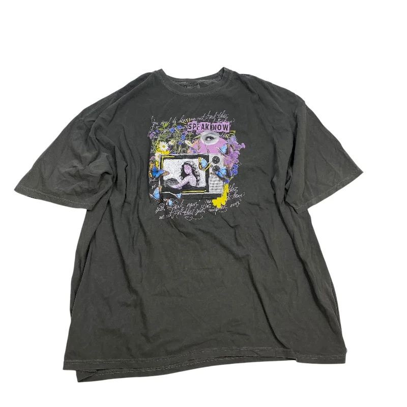 Breathable Style Top Short Sleeve By Comfort Colors In Grey, Size: 4x