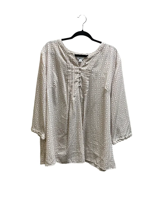 Fashion Innovation Top Short Sleeve By Croft And Barrow In Pink, Size: 3x