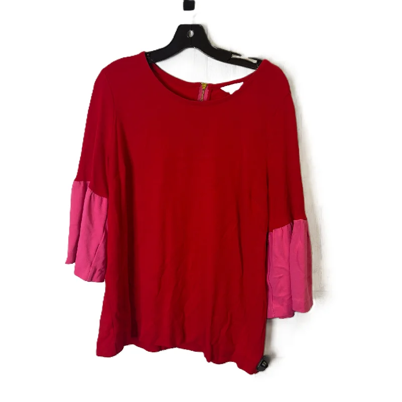 Minimal Style Top Short Sleeve By Crown And Ivy In Red, Size: Xl