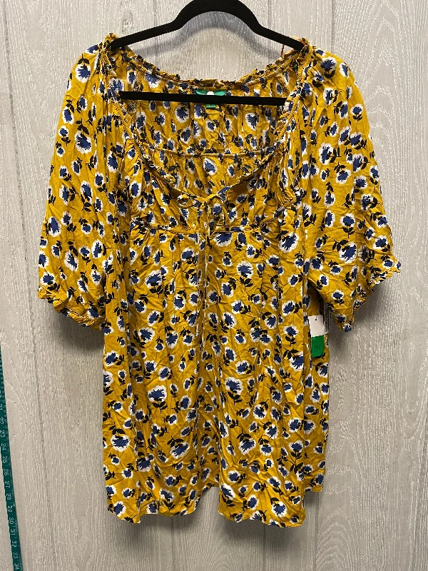 Comfy Chic Wear Top Short Sleeve By Dip In Floral Print, Size: 3x