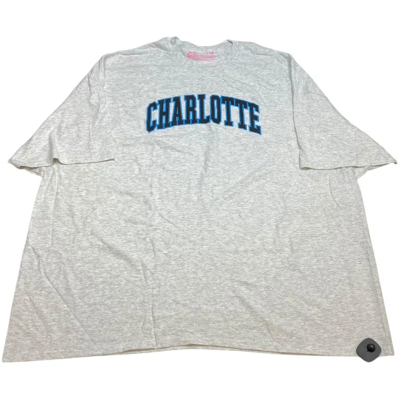 Fashion Touch Top Short Sleeve By Girl Tribe Co In Grey, Size: 4x