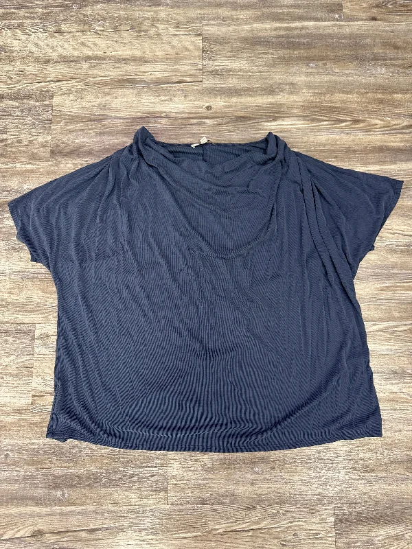Celebrity Style Top Short Sleeve By Green Envelope In Blue, Size: 3x