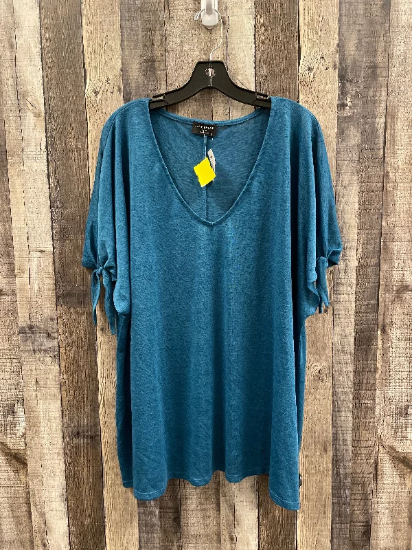 Minimal Classic Top Short Sleeve By Lane Bryant In Teal, Size: 3x