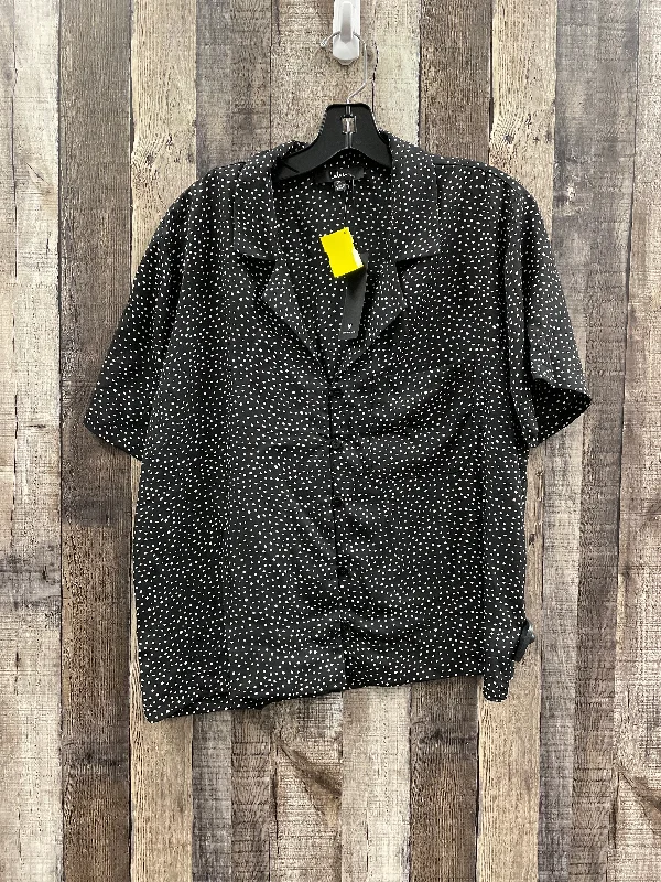 Relaxed Fits Top Short Sleeve By Lulus In Polkadot Pattern, Size: Xl