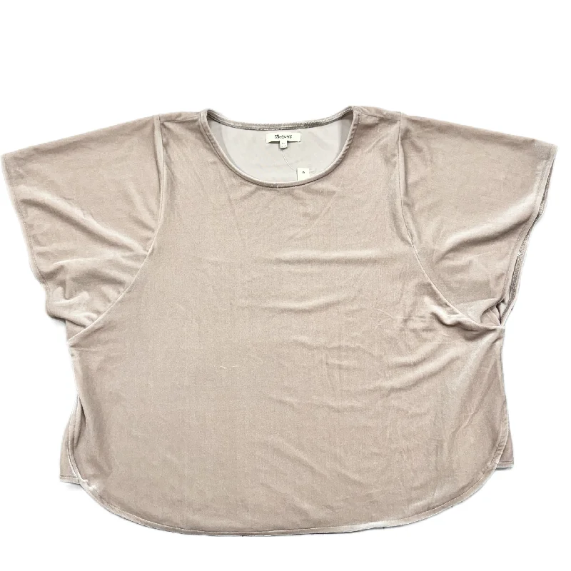 Outdoor Trend Top Short Sleeve By Madewell In Beige, Size: Xl