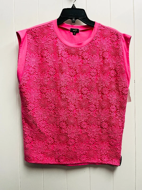 Easy Fashion Top Short Sleeve By ontwelfth In Pink, Size: Xl