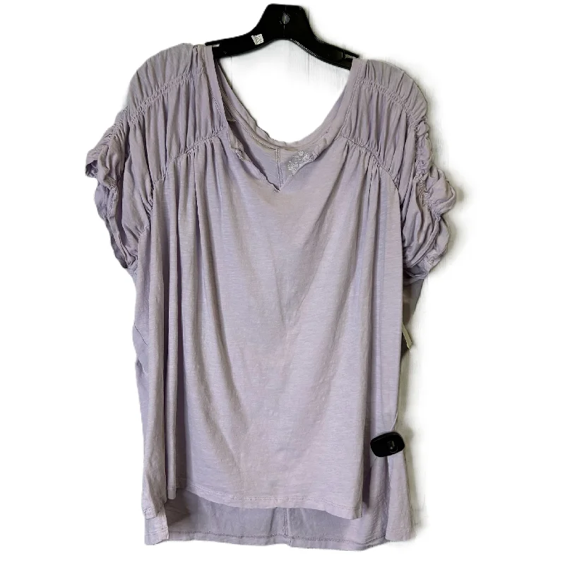 Fashion Must-have Top Short Sleeve By Pilcro In Purple, Size: Xl