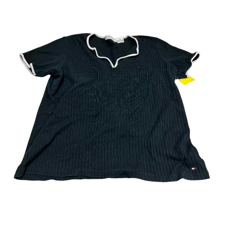 Comfortable Dresses Top Short Sleeve By Tommy Hilfiger In Black, Size: 2x