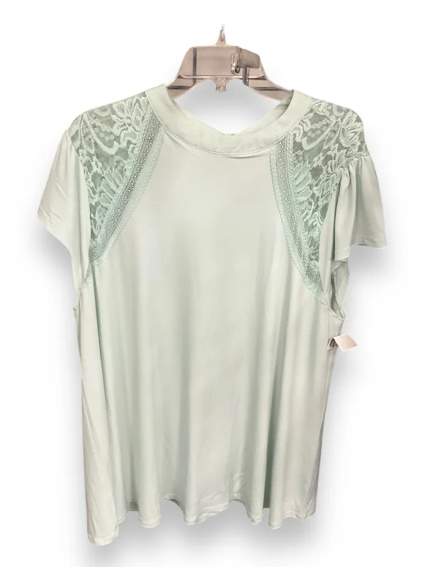 Carefree Top Short Sleeve By Torrid In Aqua, Size: 3x