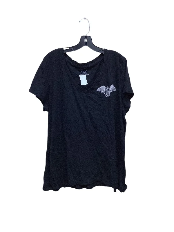 Effortless Wear Top Short Sleeve By Torrid In Black, Size: 3x