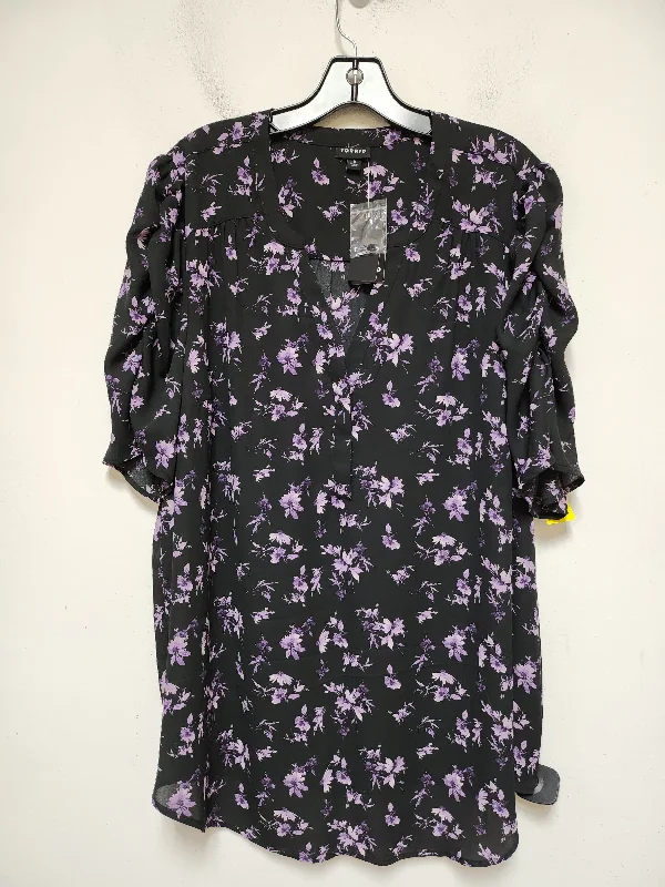 Fashionable Ease Top Short Sleeve By Torrid In Floral Print, Size: 3x