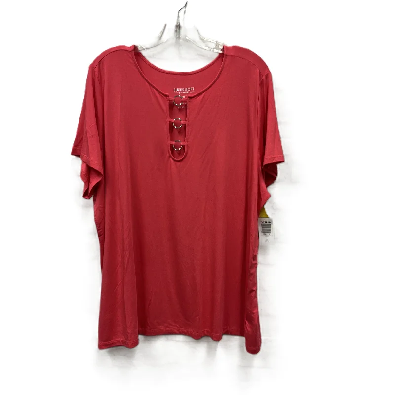 Nightclub Style Top Short Sleeve By Torrid In Pink, Size: 3x
