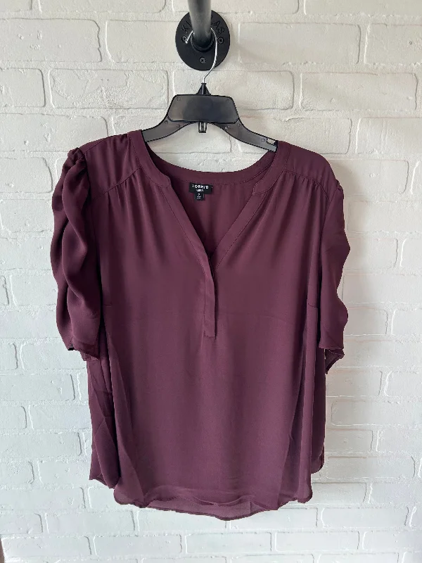 Relaxed Fashion Top Short Sleeve By Torrid In Purple, Size: 2x