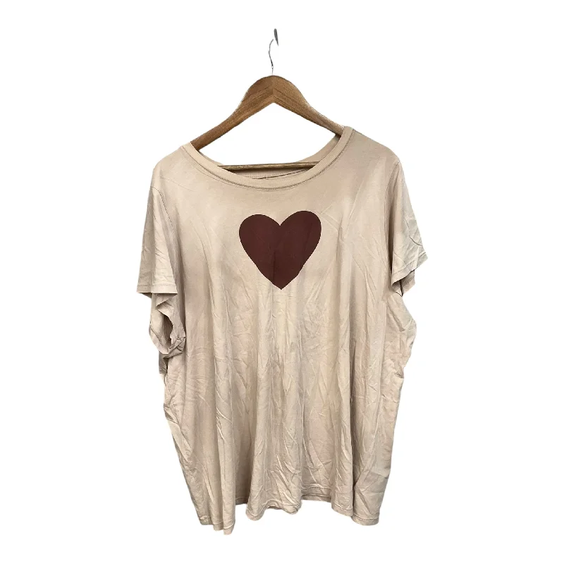 Design And Tailoring Top Short Sleeve By Torrid In Tan, Size: 3x