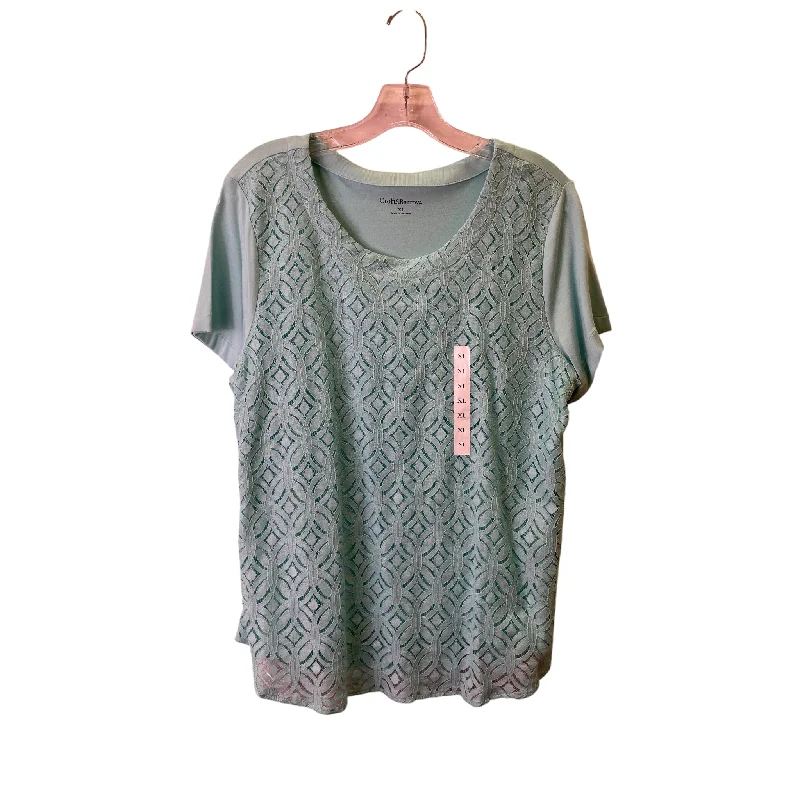 Effortless Comfort Top Ss Basic By Croft And Barrow In Blue, Size:Xl