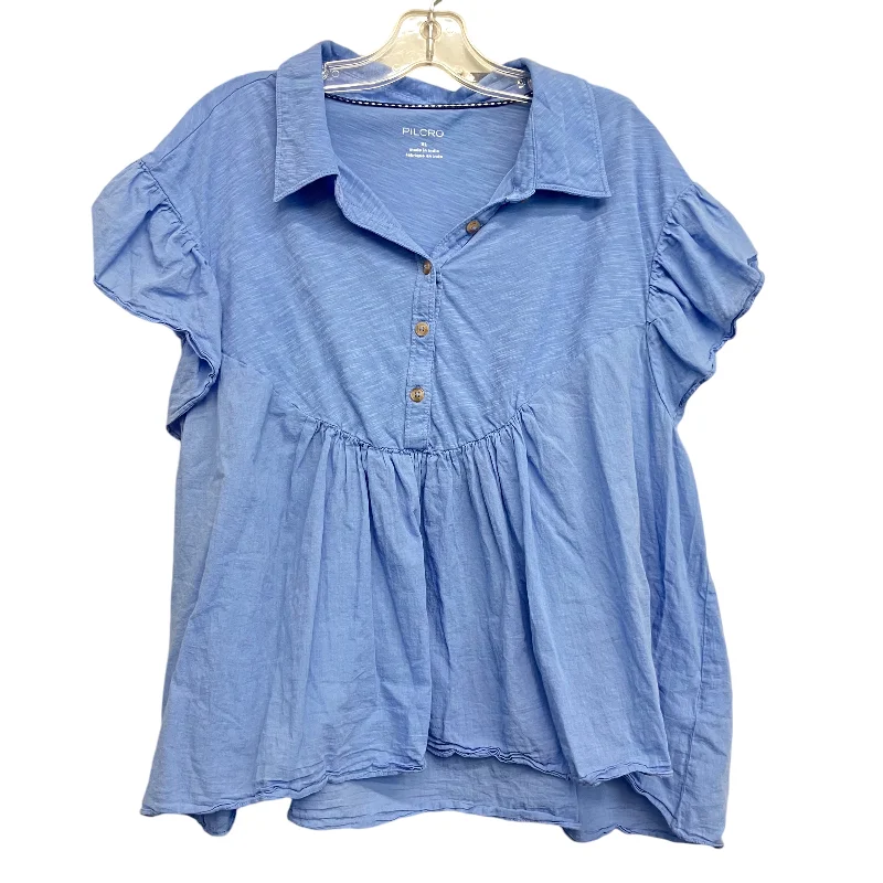 Personalized Series Top Ss By Pilcro In Blue, Size:Xl