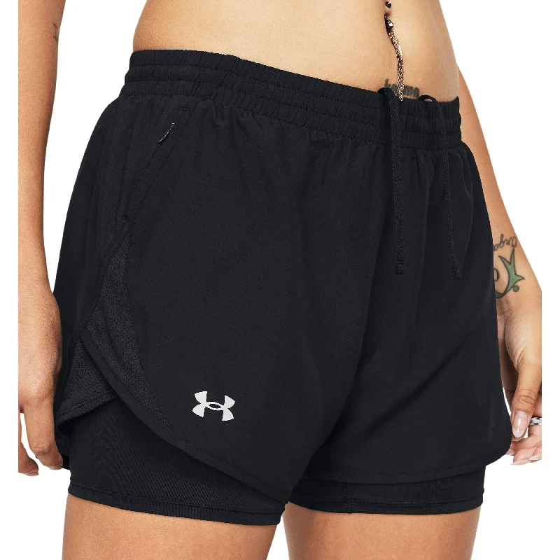 Comfortable Pants Under Armour Fly By 2 In 1 Womens Running Shorts - Black