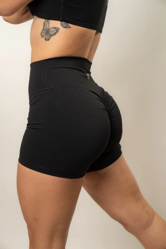 Trends 4" Effortless Scrunch Shorts - Black