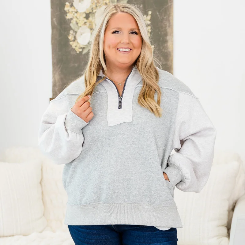 Trendy Comfort Wear All We Want Pullover, Gray