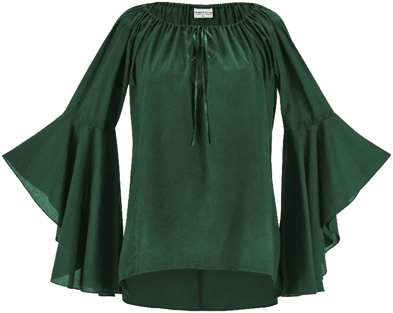 Single-shoulder Neck Design Angeline Tunic Limited Edition Greens