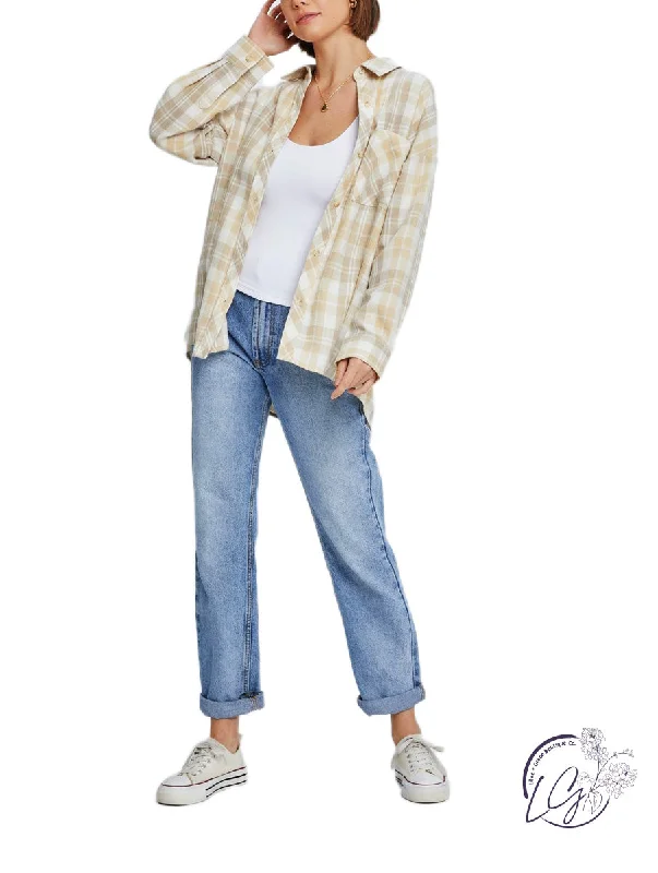 Soft Comfort Wear Beige Delight Button-Up