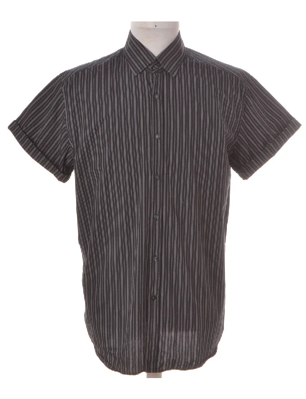 Elegant And Noble Label Scott Roll Sleeve Stripy Shirt