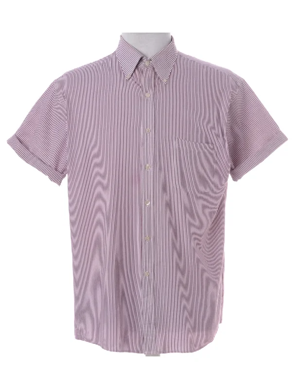Carefree Style Label Scott Roll Sleeve Stripy Shirt - XL