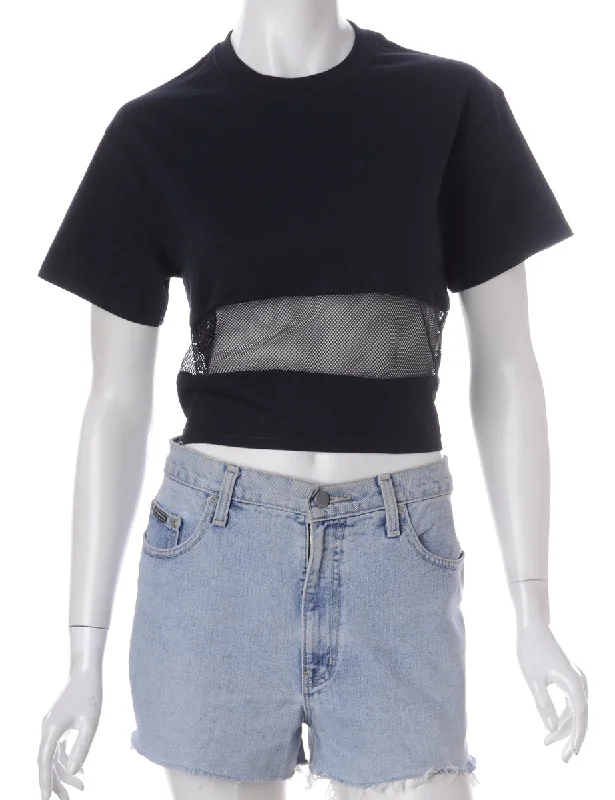 Cozy Outfit Label Shona Mesh Panel T-shirt