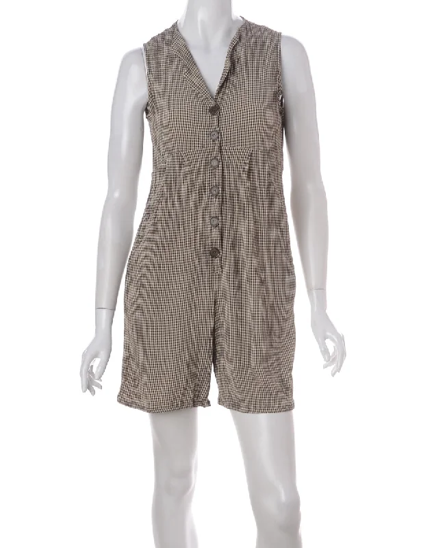 Summer Selection Label Shortened Sleeveless Playsuit