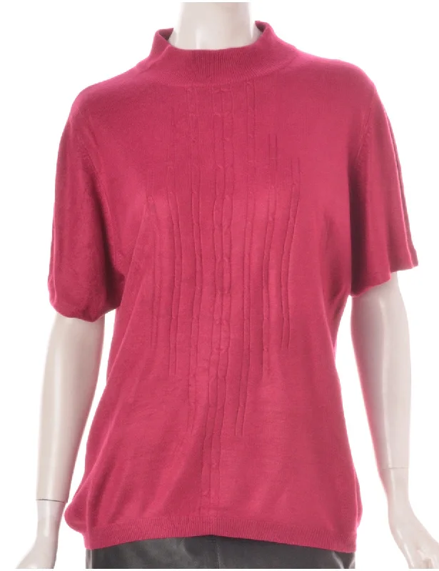 Casual Chic Wear Label Sandy Short Sleeve Turtle Neck