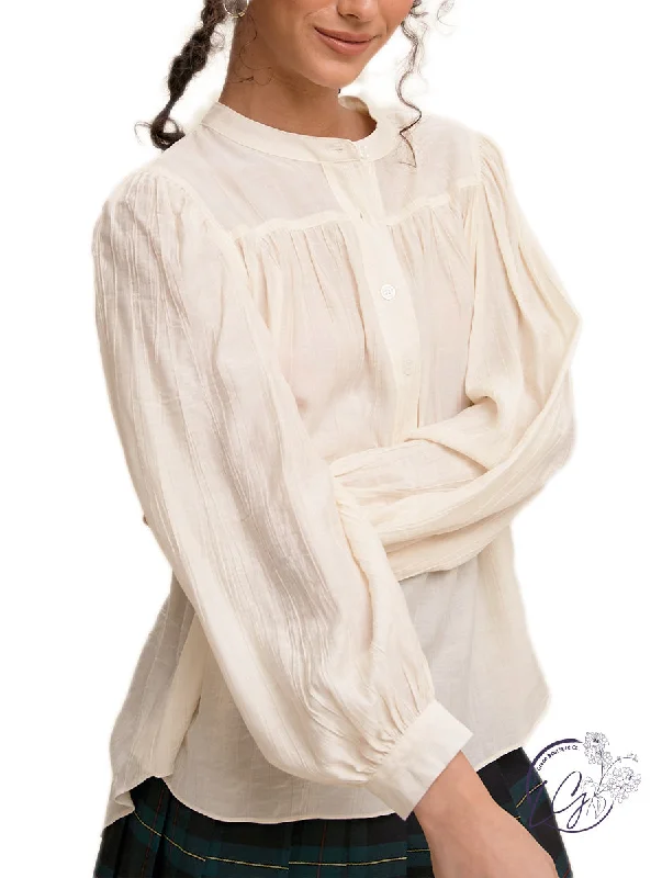 Knitted Design On Top Of The Day Blouse